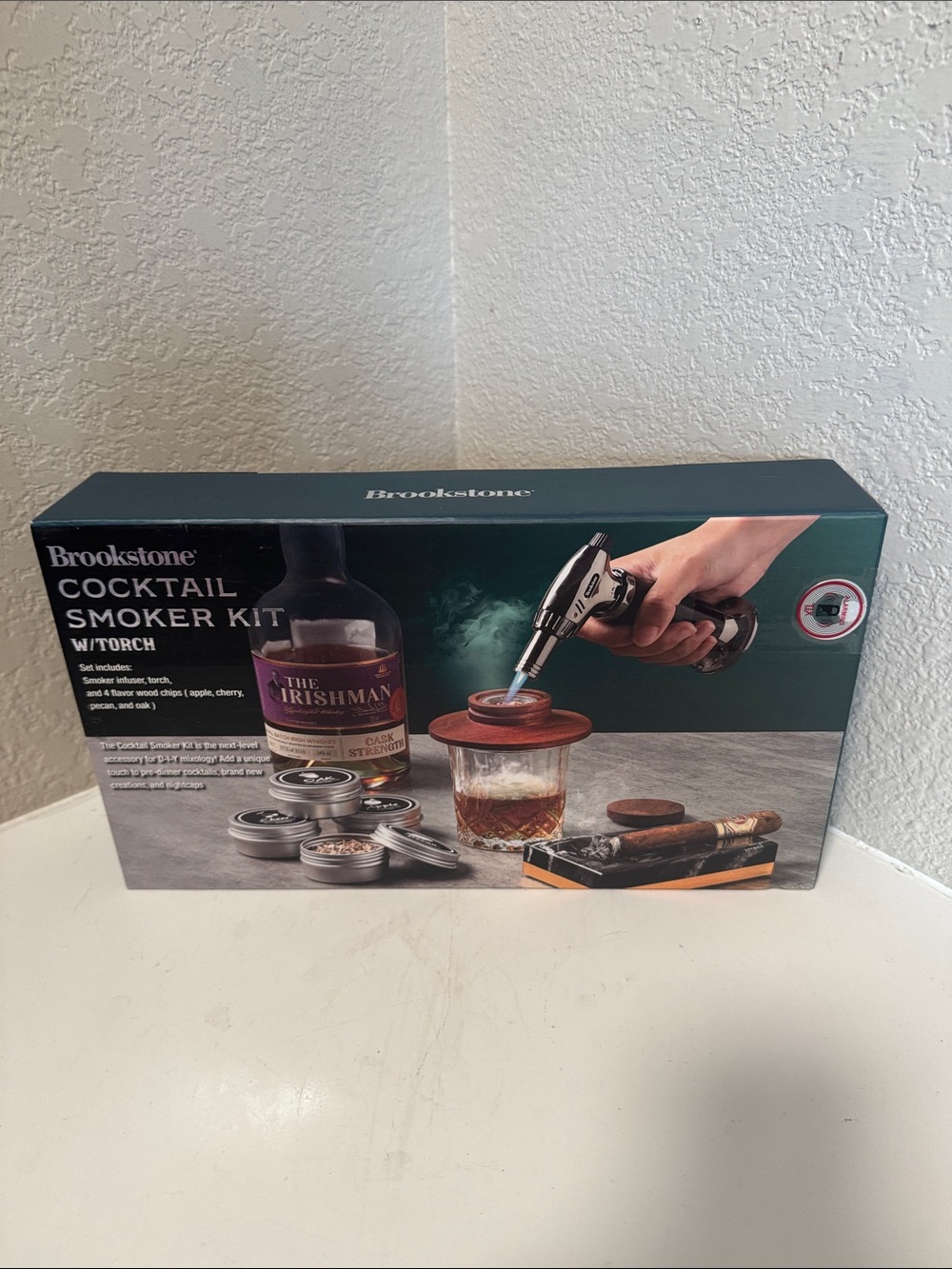 Brookstone Cocktail Smoker Kit - Dark Green Box